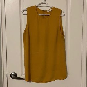 BABATON mustard sleeveless blouse